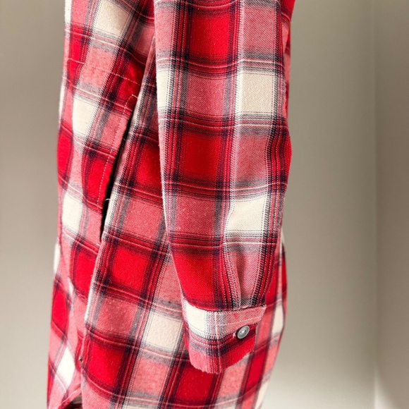 Scotch & Soda Maison Scotch Flannel Shirt Dress in Red Plaid, Sz 6 - Picture 9 of 15